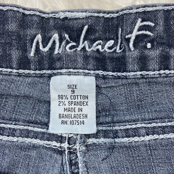 Michael F. Gray/Blue Denim Short Shorts - Picture 4 of 4